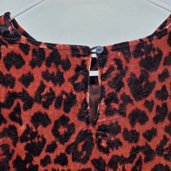 Dolan Anthropologie Charley Velvet Long Sleeved Cheetah Print Shirt XS - Picture 7 of 11